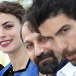 Director Asghar Farhadi poses with cast members Berenice Bejo and Tahar Rahim during a photocall for the film ‘Le Passe’ at the 66th Cannes Film Festival