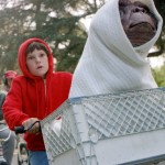 Elliott (HENRY THOMAS), his brother and friends ride as fast as they can to get E.T. back to the forest. 1982Credit: Credit: Universal/Neal Peters Collection